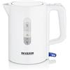 SEVERIN Set Bollitore Elettrico da Viaggio, 0,5 L, Voltaggio Commutabile (115/230 V), Include 2 Tazze in Plastica e 2 Cucchiaini, Bianco - WK 3462