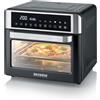 SEVERIN Forno Elettrico e Friggitrice ad Aria, 2200W, 25 Litri, 12 Programmi, Display Touch, No Pre-riscaldamento, Accessori Girarrosto, 41,0 x 45,0 x 37,0 cm, Nero/Inox - TO 9579