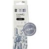 Copic Ciao Shade Set Light Cool Grey 3 pennarelli Twin con punta media e spazzolata, incl. Multiliner Cool Gray 0,3 mm