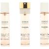 Chanel Coco Mademoiselle EDT ricarica con vaporizzatore 20 ml + EDT ricarica 2 x 20 ml W