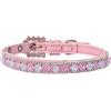 feiling Collare per cani di piccola taglia con perline di strass, collare regolabile per cani per Poodle Chihuahua Bichon Frise Pomeranin (XS:16-23 cm, rosa)