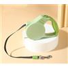 feiling Guinzaglio retrattile per cani di piccola taglia, riflettente, per cani di piccola taglia, gatti, allungabile, 5 metri (verde, 3 m)