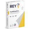 REY® TEXT & GRAPHICS, carta riprografica, bianchezza alta, 100 g, A4, FSC®, rametto da 500 fogli