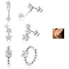 Ulable 3 Paia Orecchini Donna, Huggie e Orecchini a Perno Con zirconi | anallergici leggeri,per piercing multipli,cartilagine,Helix Tragus,set gioielli regalo donna compleanno,Natale anniversario