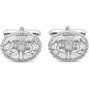 Alexander Castle Gemelli da uomo in argento Sterling 925 con cardo scozzese, in confezione regalo, Argento sterling, Nessuna pietra preziosa