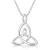 LeCalla Collana da donna in argento sterling 925, con nodo di maternità celtico, ciondolo a forma di nodo d'amore irlandese, portafortuna, gioiello celtico per fidanzata, moglie, madre, nipote 20