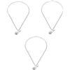 DEARMAMY 3pezzi Collana Ciondolo Racket Inossidabile Per Uomo e Donna Design Unico e Leggero Perfetta Per Decorazioni Quotidiane e Occasioni Speciali Per Amici e Familiari