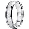 THREE KEYS JEWELRY Silver Tungsten Wedding Ring Imitated Meteorite Inlay Bands for Men Women 4mm / 6mm / 8mm