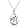 TANGPOET Collana con urna in argento 925 per le ceneri Gioielli per la commemorazione della cremazione Collana con ciondolo per le ceneri per donne e uomini con kit di riempimento a imbuto