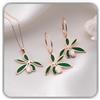 Handmade Verde Olive ramo collana e orecchini set minimalista gioiello set Festa della Mamma Natale anniversario compleanno, Finitura elegante