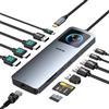 MOKiN Docking station USB C 3 HDMI, docking station laptop triplo display | 13 in 1 USB C HUB 3 monitor, 4K HDMI, 100W PD, RJ45 Ethernet, 5x USB C & A 3.1, SD/micro SD, USB C HDMI per Dell/HP/laptop