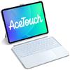 Inateck Custodia per tastiera compatibile con iPad Air da 13 pollici (2025/2024), tastiera per iPad Pro da 12,9 pollici, 6/5/4/3 Gen,6, grande trackpad, rimovibile, QWERTZ, 7 colori retroilluminati