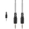 CHUNCHEN 2 Pezzi 3.5MM Jack Maschio Antenna Telescopica Radio 4 Sezioni 16CM/6.3Pollici Antenna Telescopica Portatile FM AM per Ricevitore AV Home Theater Telefono Mobile