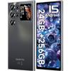 OUKITEL C62 Pro Smartphone Android 15, 24GB+256GB/1TB Telefono Cellulare, 6.88'' &1.81'' Rear Display Telefoni, 5150mAh Cellulari,13MP Smartphone Gaming
