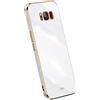 RankOne La Custodia del Telefono è Adatta per Samsung Galaxy S8+ / Samsung S8 Plus (6.2 Inches), Case per Cellulare in Silicone con Telaio Galvanico - Bianco