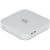 OWC Enclosure StudioStack Thunderbolt 5 Dual-Drive Hybrid Storage e Connectivity Hub che si impila perfettamente con Mac Studio e Mac mini 2018-2023. Compatibile anche con altri dispositivi Mac e PC.