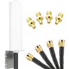 BOOBRIE Antenna Wi-Fi 4x4 MIMO 4G LTE 5G, 600-6000 MHz, a raggio circolare, con connettore SMA TS9, cavo RG58 da 3 m, per T-Mobile Home, Internet, Verizon, AT&T, modem router, gateways, hotspot mobile