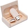 Yaxiny, chiavetta USB 2.0, in legno di acero, con scatola di legno