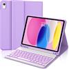Occtingkind Per iPad A16 11 & 10 Gen Cover Tastiera con RGB Italiana | Con Retroilluminazione 7 Colori - Custodia Magnetica Keyboard, Utilizzo ottimale, Per iPad A16 Tastiera Lilla