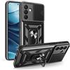 HONLEN Custodia Adatta per Samsung Galaxy A26 5G / Samsung Galaxy A26 (4G) (6.7 Inches), Cover per PC Armor Anello kickstand con Base Magnetica - Nero