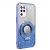 BLOTECH Glitter Cover per OPPO A94 4G Reno5F Bling Custodia in Silicone 360 rotazione finger grip glitter e supporto anello Morbido TPU Shockproof Coperture Bumper Gel Soft Custodia,blu