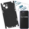 BETXELL Pellicola protettiva per iPhone 13 Mini in fibra di carbonio 3M con bordi e retro sottile 3D elegante avvolgente (per 13 mini) (fibra di carbonio)
