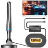 DGUPSP Potente antenna TV per interni TNT HD, 2025 Potente antenna TV interna di base magnetica potente - 420 km di ricezione a lungo raggio a 360°, compatibile con portatile 4K 1080P e tutti i televisori