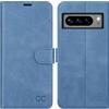 OCASE Portafoglio Cover per Google Pixel 8 Pro (6,7 Pollici) Blu Chiara | Custodia a Ribalta, Portafoglio in Pelle PU, Blocco RFID, 4 Slot per Carte, Supporto Integrato, Protezione Antishock