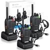 ESYNiC 3PZ Walkie Talkie Ricaricabile VOX Handsfree Radio Walkie-Talkie Professionali 16 Canali PMR 446MHz Lunga Distanza 3x Walky Talky Ricetrasmettitori Portatile con USB Caricabatterie e Auricolari