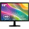 Insykktrkig Monitor da tavolo per PC da 19 pollici, FHD 1440 x 900p, 300 cd/m², monitor LED, inclinazione regolabile, 60 Hz, HDMI, VGA, altoparlanti integrati, display per computer aziendali, VESA