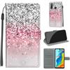 KENHONER Custodia per Huawei P30 Lite, rosa | Portafoglio Pelle PU, Magnetica, Resistente Agli Urti, Scomparto Carte Credito, Pieghevole, Flip Libro, Motivo