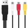 Asyduey da USB A 3RCA da USB Femmina A 3 Rgb Video AV Composito Convertitore Adattatore Connettore per TV PC DVR