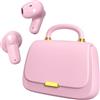 ANCwear Auricolari Bluetooth 5.4 In-Ear, Custodia a Borsetta, Rosa Chiaro