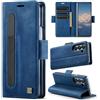 XKchatpt Custodia a portafoglio per Samsung Galaxy Z Fold 5, custodia in pelle PU con portapenne, custodia per telefono con [blocco RFID][3 porta carte] copertura protettiva antiurto (Blu)