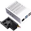 GeeekPi Custodia ABS per Raspberry Pi 5, Raspberry Pi 5, custodia con armatura Lite V5 Active Cooler per Raspberry Pi 5 4 GB /8 GB, supporto ufficiale Raspberry Pi 5 Active Cooler (bianco)