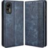 MOJIA Cover per Ulefone Note 14 / Note 14 PRO, PU Custodia Antiurto Resistente ai Graffi, Custodia Flip Portafoglio per Telefono con Supporto e Slot per Schede. Blu
