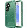 SPORTLINK Cover per Samsung Galaxy S25 Impermeabile Antiurto, Verde | 360 Gradi Full Body Armor Militare Protettiva Custodia Antipolvere Subacquea IP68 con Fotocamera/Schermo Doppia Protezione