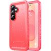 SPORTLINK Cover per Samsung Galaxy S25 Impermeabile Antiurto, Rosa | 360 Gradi Full Body Armor Militare Protettiva Custodia Antipolvere Subacquea IP68 con Fotocamera/Schermo Doppia Protezione