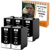 Starlet24 5x Cartucce 27XL Nero Compatibili con Epson 27XL Nero | T2711 per WorkForce WF-3620 WF-7710 WF-7620 WF-7715 WF-7720 WF-7610 WF-3640 WF-7210 WF-7110