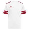adidas SQUADRA25 JERSEY SHORT SLEEVE KIDS, T-shirt Unisex - Bambini, white/team power red 2,