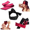 AWAVM Mascherina per occhi in raso di seta, 3 pezzi, per giochi di sonno, mascherina per occhi in raso di seta, regalo per San Valentino, 145 cm (nero, rosso, rosa rossa)