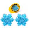 HI FINE CARE Inserti per cappelli e impacchi di ghiaccio, confezione da 2 inserti riutilizzabili in gel con fiocco di neve per la testa, adatti per cappelli da baseball, cappelli rigidi e caschi, sollievo