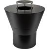 La Ferrotecnica Azalea Barbecue a Legna Design Moderno Ideale per Grigliate in Compagnia Made in Italy (Nero Alte Temperature)