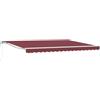 LKJephalotrop Tenda da sole elettrica, estensibile, 5 x 3 m, colore rosso bordeaux, con braccio articolato, con telecomando e manovella, protezione solare per terrazza, giardino e balcone