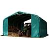 TOOLPORT Tenda da pascolo 6x6m telone in PVC 2300 N verde, Riparo, Sottofondo in cemento