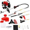 Innytund Decespugliatore a Benzina 4 in 1 - 52 cc, Zaino a 2 Tempi, Rimovibile per Spazzola, Cutter, Motosega, Potenza Trimmer/Tagliasiepi
