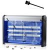 Lorrtta Zapper elettrico per interni da 30 W, lampada antizanzare UV con 3 tubi UVA e design a doppia griglia, facile da pulire per casa, cucina, giardino, cortile