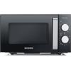 SEVERIN Forno a Microonde 2 in 1 con Grill, 20 Litri, 800W/1000W, 9 Livelli di Potenza, Fondo Piatto in Ceramica, Cottura 2 Livelli, Libera Installazione, 46,2x39,5x27 cm, Nero/Inox - MW 7762