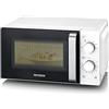 SEVERIN Forno a Microonde Solo, 700 W, Capacità 17 L, con Piatto Girevole Ø 24,5 cm, Funzione Scongelamento e Riscaldamento, Bianco/Acciaio Inox - MW 7885
