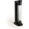 CREATE/SODA MAKER STUDIO/Macchina per fare acqua con gas 1L nero/cilindri di CO2, carbonata in 4 fasi, bottiglia senza BPA, senza prese